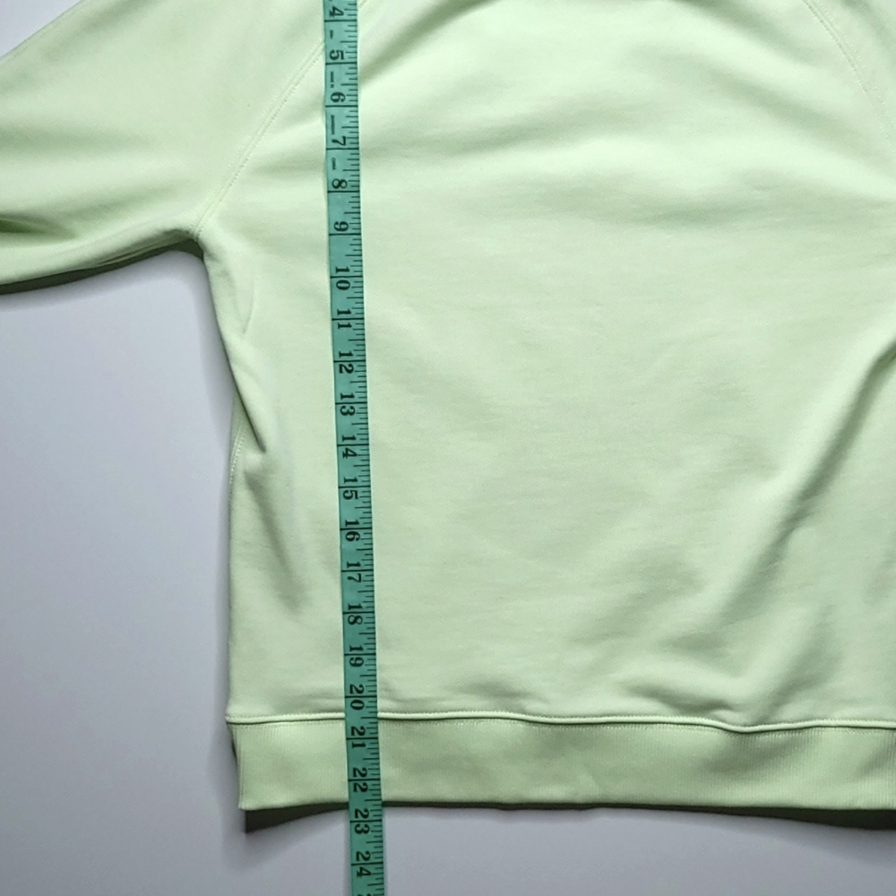 Helmut Lang Embroidered French Cotton Terry Hoodie Neon Lime Women's XS - Picture 14 of 15